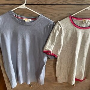 Two Boden short sleeve sweaters